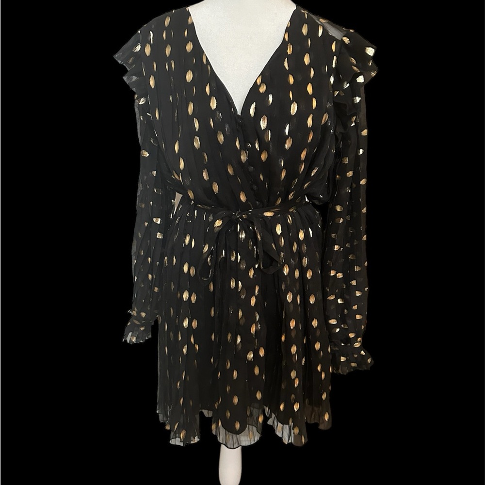 Black and gold dress